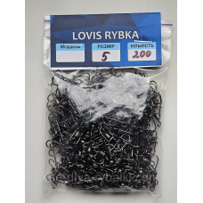 Карабін+вертлюг накатка американка №5 200шт.