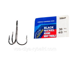 Трійник Globe 4/0 Black Nickel, 30шт/уп