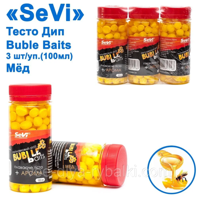 Повітряне тісто Sevi в дипе Buble Baits мед
