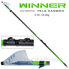 Вудилище з кільцями карбон Sams Fish Winner 6.0 м 15-40г