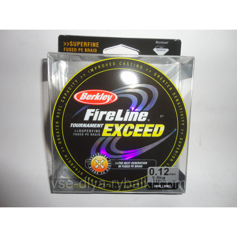 Плетена волосінь Berkley FireLine 110м оригінал 0.12 чорна