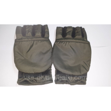 Рукавички-рукавиці з відкидними пальцями хакі