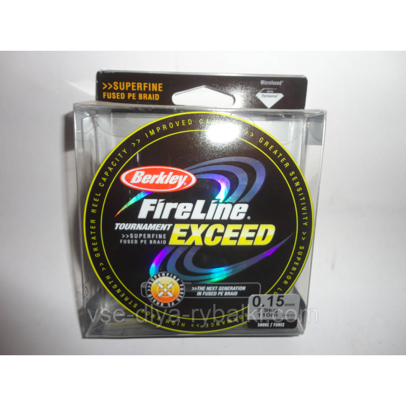 Плетена волосінь Berkley FireLine 110м оригінал 0.15 чорна