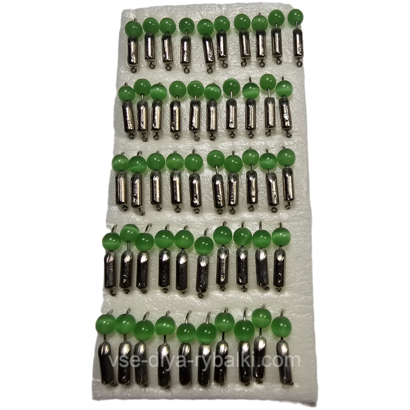 Мормышка вольфрамова срібло цвяхокулька котяче око 0,5 г