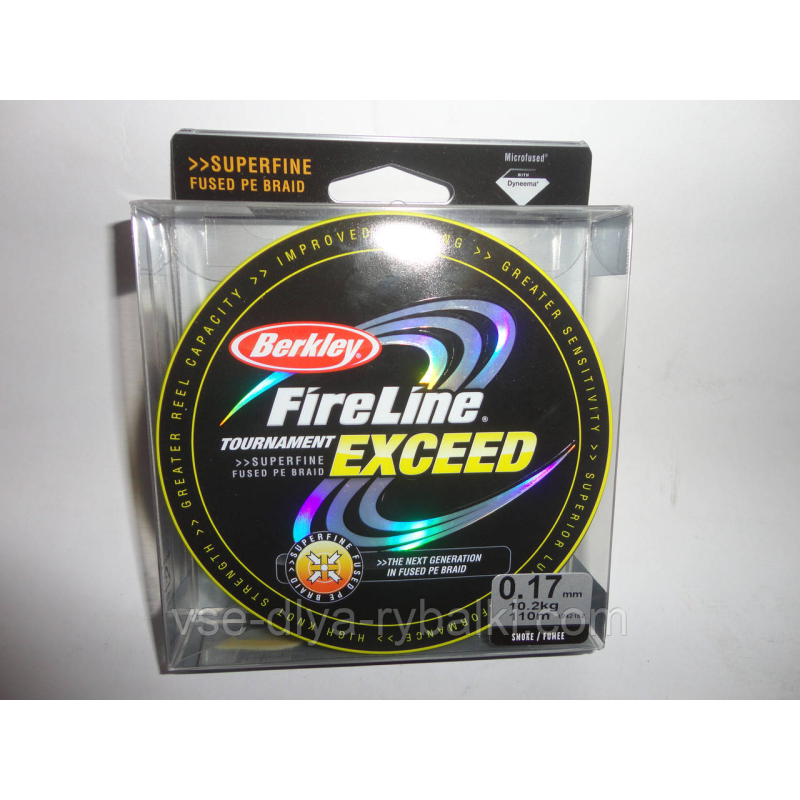 Плетена волосінь Berkley FireLine 110м оригінал 0.17 чорна