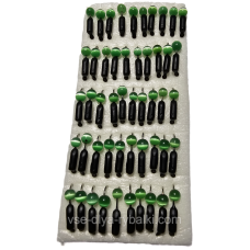 Мормишка вольфрамова чорна цвяхокулька котяче око 0,4 г