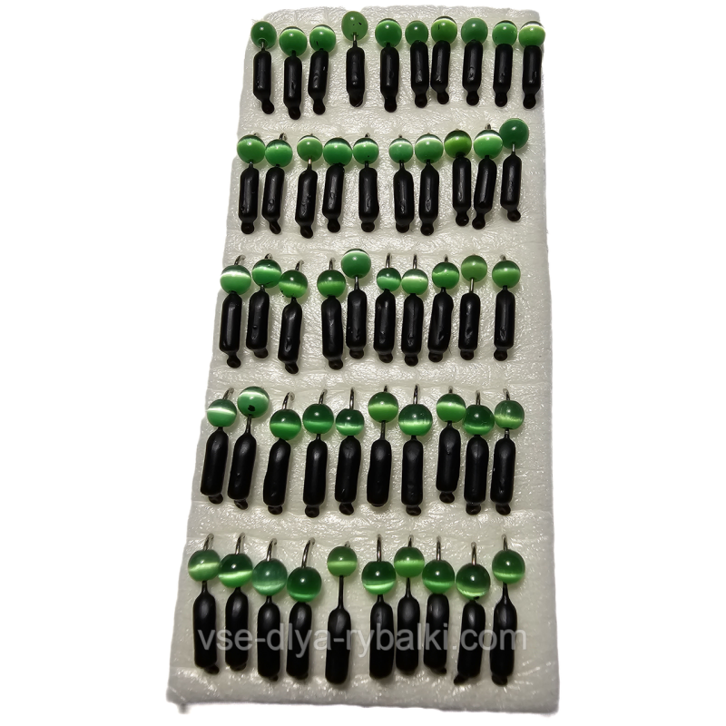 Мормишка вольфрамова чорна цвяхокулька котяче око 0,4 г