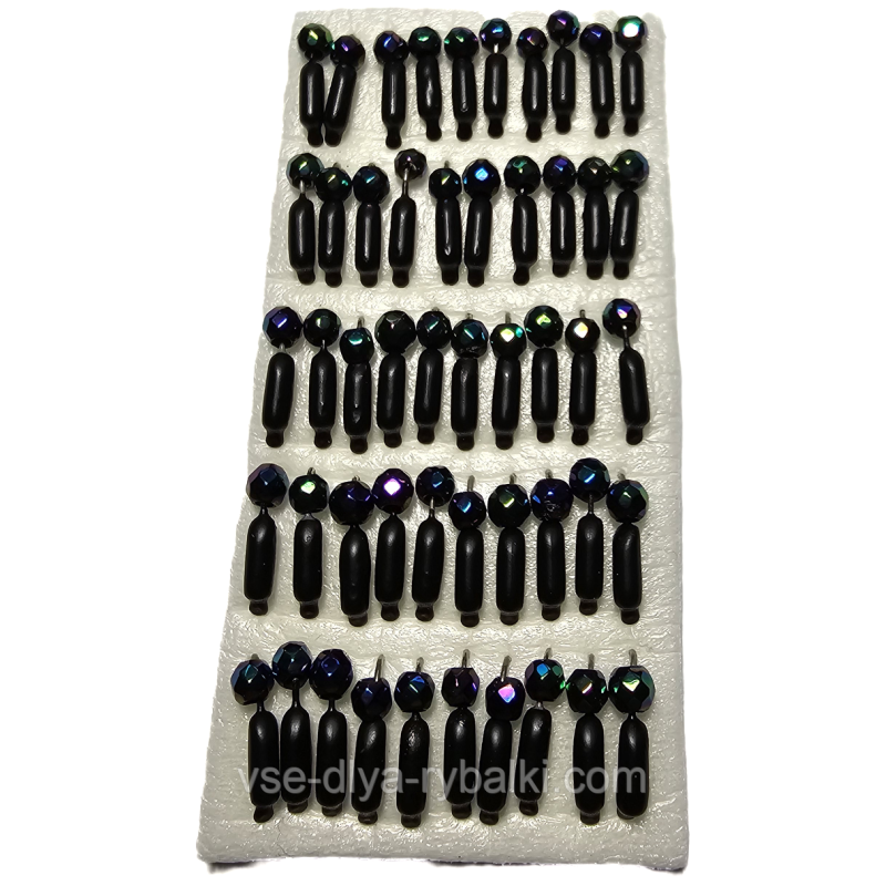 Мормишка вольфрамова чорна цвяхокулька грань хамелеон 0,4 г