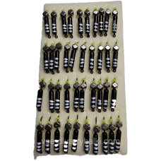 Мормишка вольфрамова чорна з білими смужками цвяхокубик грань срібло 0,5 г