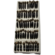 Мормишка вольфрамова чорна цвяхокулька грань золото 0,4 г