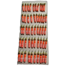 Мормишка вольфрамова помаранчева з білими смужками цвяхокулька золото 0,5 г