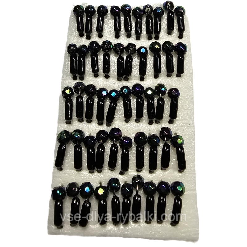 Мормишка вольфрамова чорна цвяхокулька хамелеон 0,25г