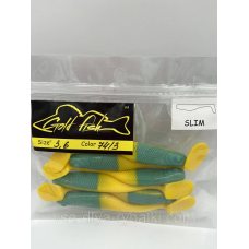 Силікон SLIM 3.6“ 90 мм знімний “Gold fish“ color 74/3