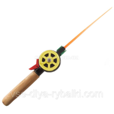 Вудка дерев“яна ручка з відкритою котушкою