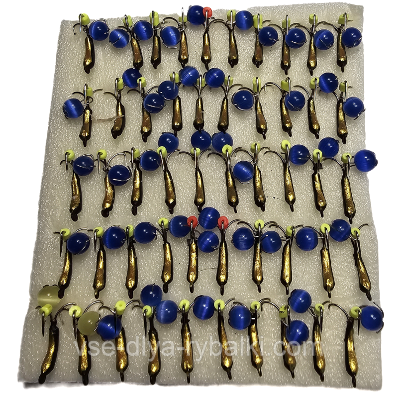 Мормишка вольфрамова чортик уралка + підвіс котяче око 0,5 г