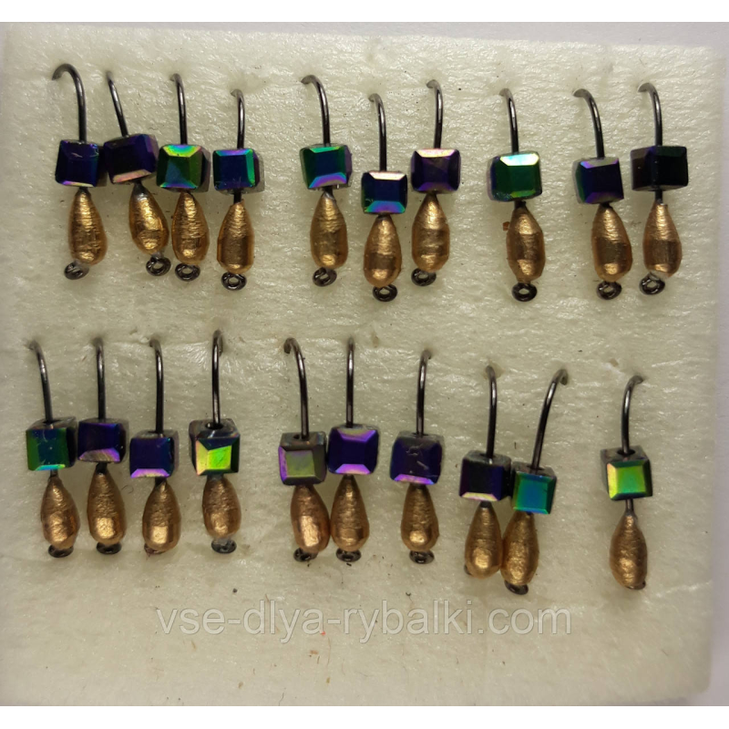 Мормилка вольфрамова крапля золото кубик 0,3 г