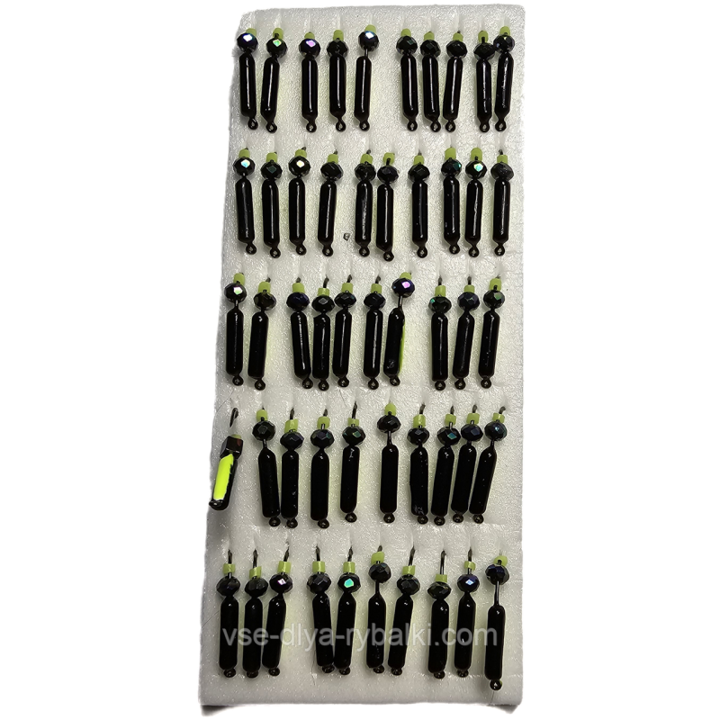 Мормишка вольфрамова чорно/салатова цвяхокулька грань хамеліон 0,5 грм