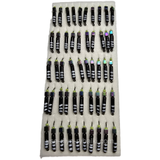 Мормишка вольфрамова чорна з білими смужками цвяхокубик хамеліон 0,5 г