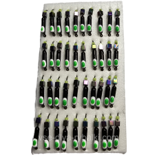 Мормишка вольфрамова чорна з зеленою точкою цвяхокубик хамеліон 0,5 грм