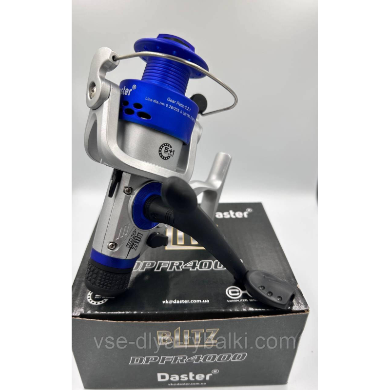 Котушка рибальська коропова BLITZ 4000 з бейтранером 5+1 підшипників