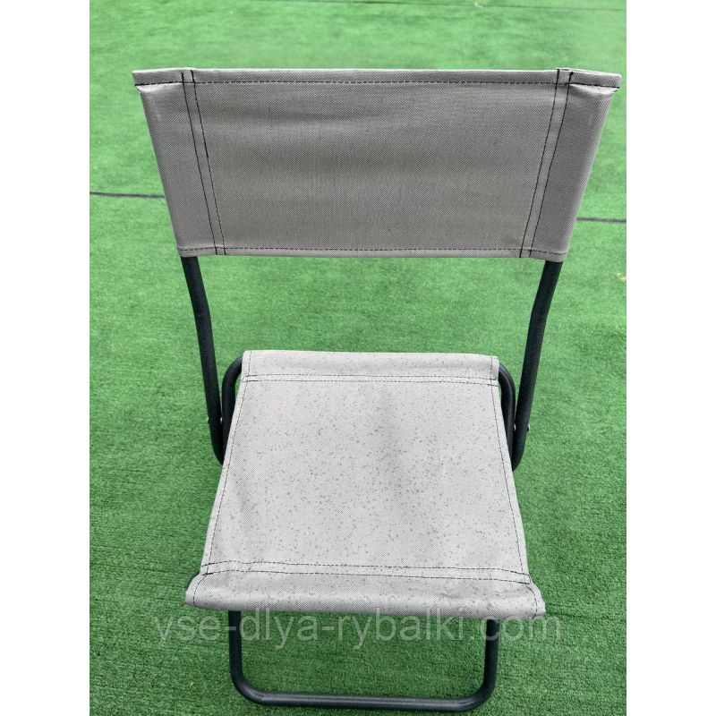 Стілець складаний зі спинкою сірий