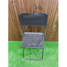 Стілець складаний зі спинкою чорний