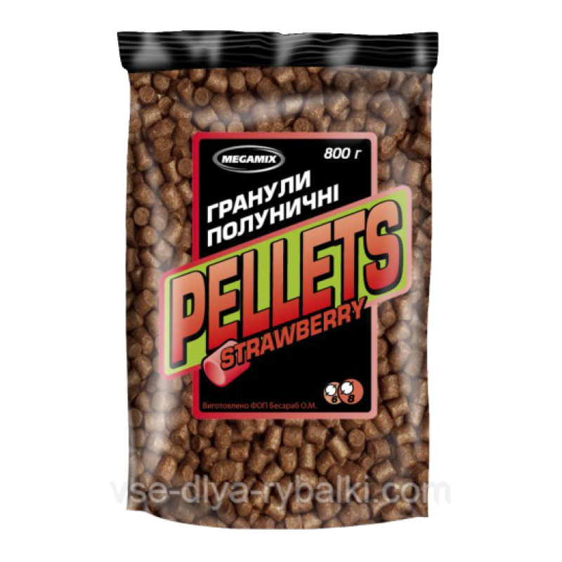 Пелетс Мегамінкс Полуниця 8 мм 800 г