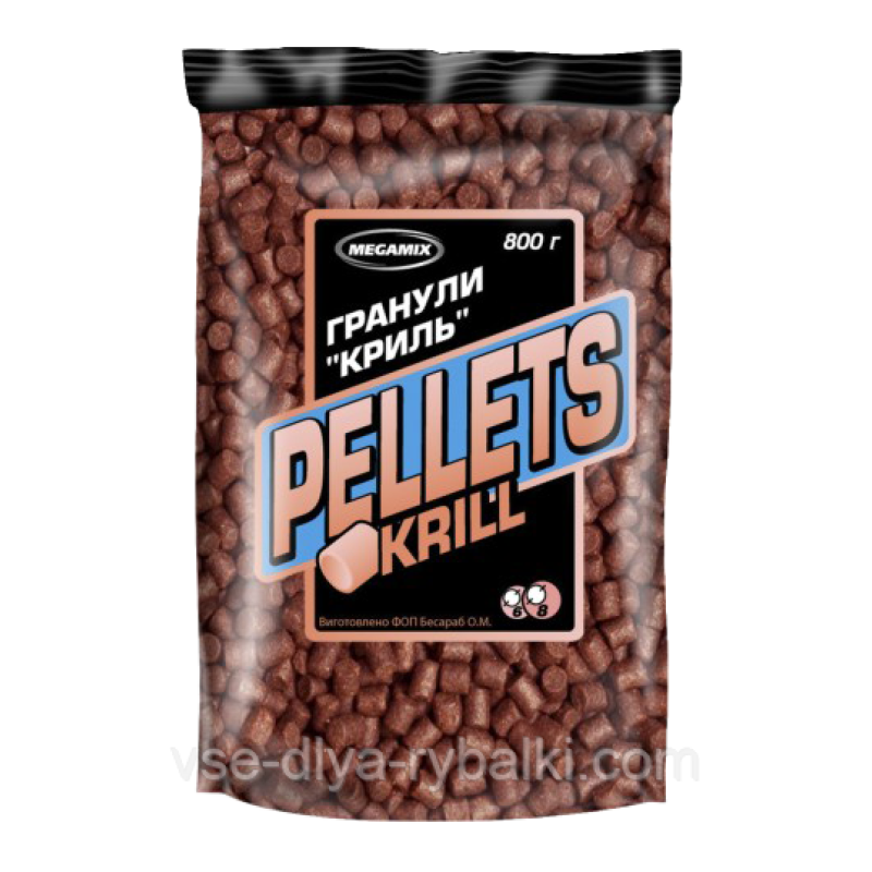 Пеллетс Мегамікс Кріль 8 мм 800 г