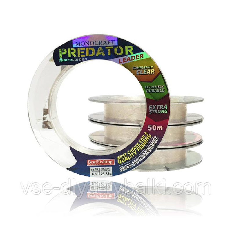 Леска Monocraft fluorocarbon predator leader 0.40mm