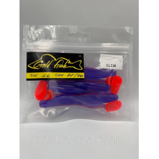 Силікон SLIM 3.6“ 90 мм знімний “Gold fish“ color 71/40