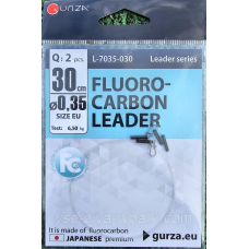 Флюорокарбоновий повідець Gurza 30 см 0.35 мм 6,5 кг