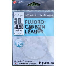 Флюорокарбоновий повідець Gurza 30 см 0.50 мм 12.2 кг