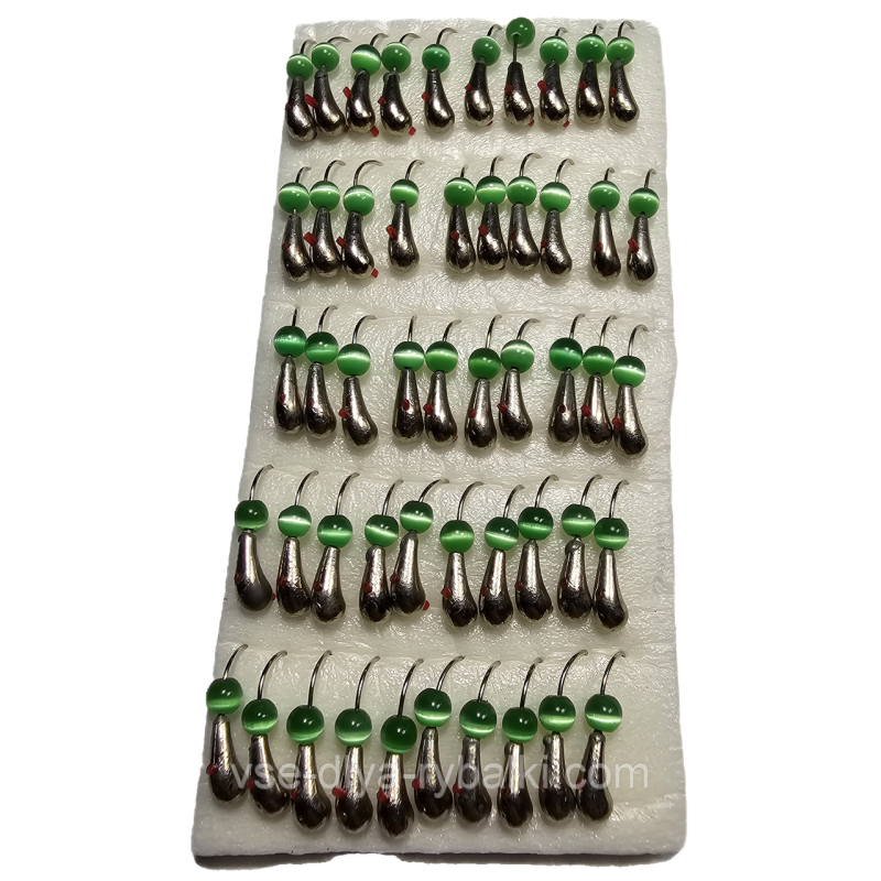 Мормилка вольфрамове уралка срібло цвяхокубик котяче око 0,6 г