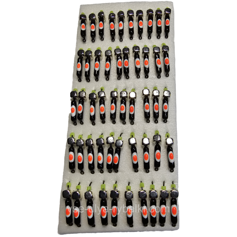 Мормилка вольфрамова чорна з біло-жовтогарячою точкою цвяхів золото 0,5 г