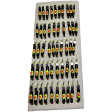 Мормилка вольфрамова чорна із салатово-жовтогарячою точкою цвяхів хамелеон грань 0,5 г