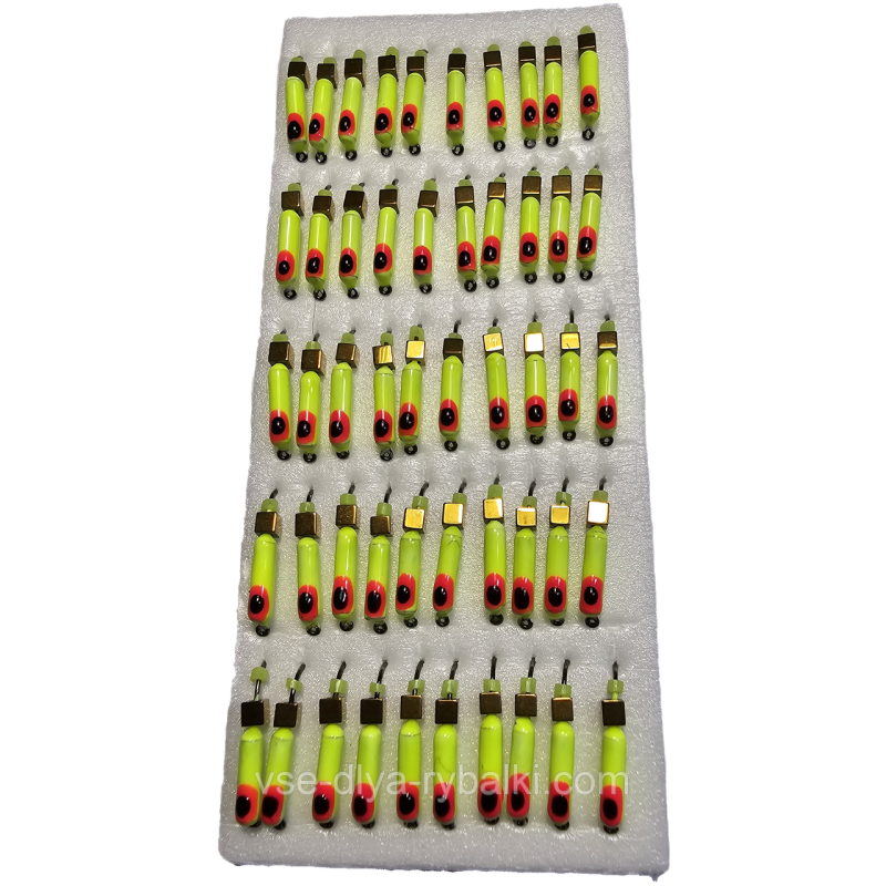 Мормилка вольфрамова салатова з точкою цвяхокбік золото 0,5 г