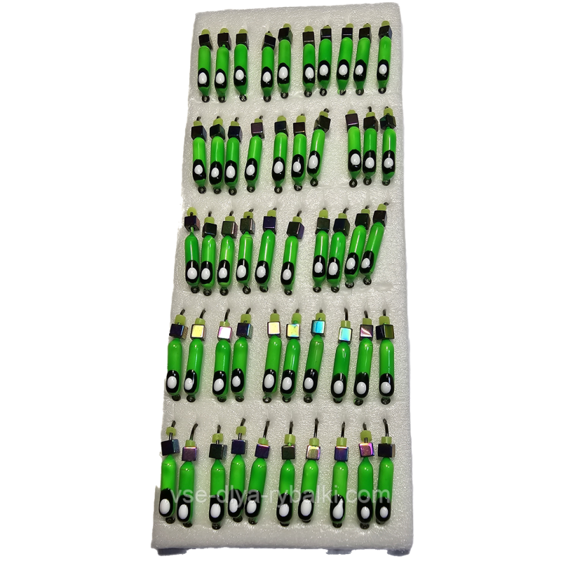 Мормилка вольфрамова зелена з білою точкою цвяхозубик хамелеон 0,5 г