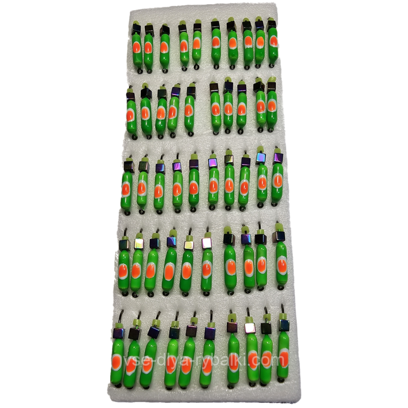 Мормилка вольфрамова зелена з рожевою точкою цвяхик хамелеон 0,5 г