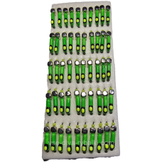 Мормилка вольфрамова зелена із салатовою точкою цвяхок срібло 0,5 г