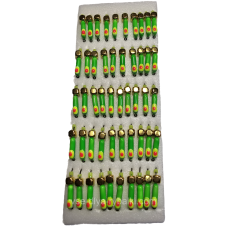 Мормилка вольфрамова зелена з жовтогарячою точкою цвяхів золото 0,5 г