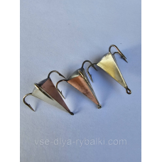 Драчик “тригранний“ срібло,золото, мідь ручна робота 6 гм конус