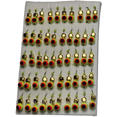 Мормилка вольфрамова кулька-оче салатовий кубик золото D 4