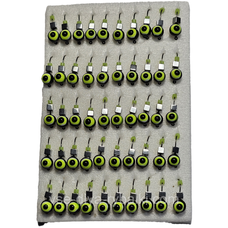 Мормилка вольфрамова кулька-оче чорний кубик срібло D 4