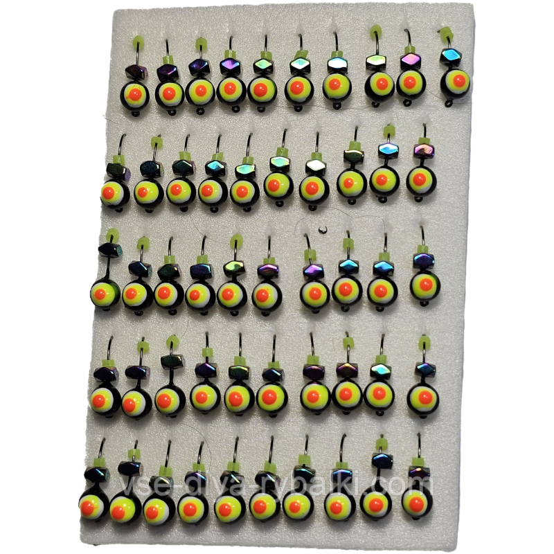 Мормилка вольфрамова кулька-оче чорний кубик хамелеон D 4