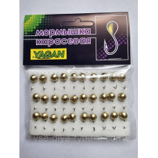 Мормишка карасева YAGAN око золото № 5