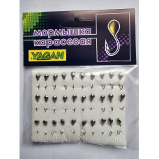 Мормишка карасева YAGAN крапля срібло № 15