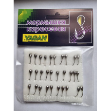 Мормишка карасева YAGAN уралка срібло № 15