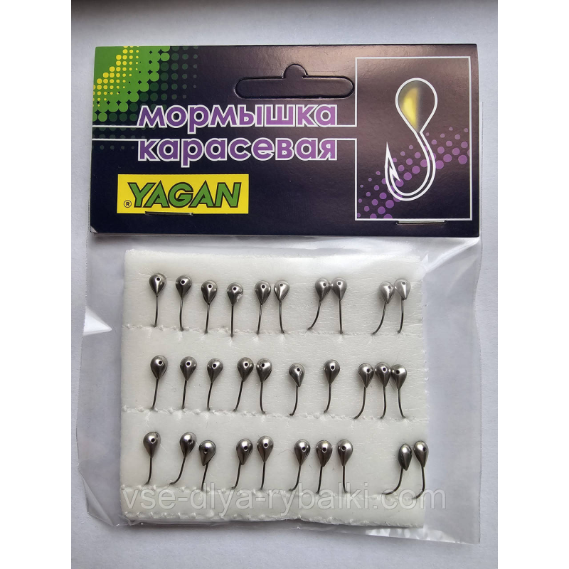 Мормишка карасева YAGAN уралка срібло № 15