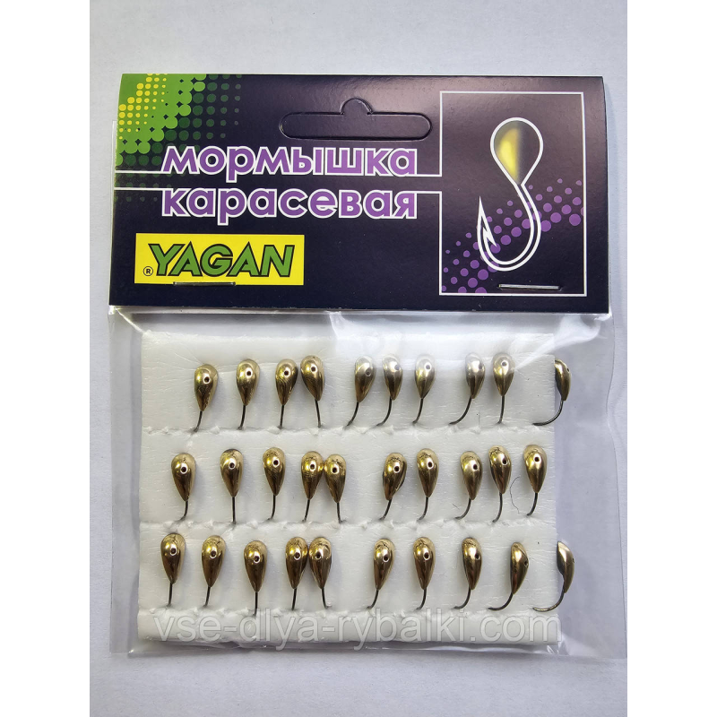 Мормишка карасева YAGAN уралка золото № 13