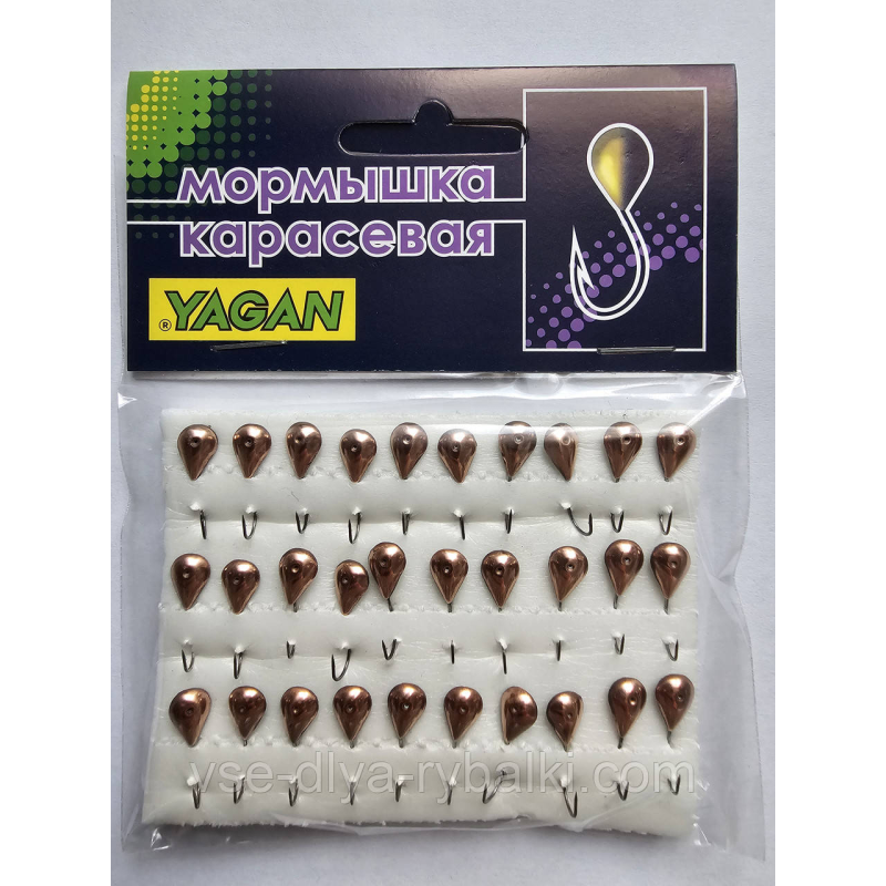 Мормишка карасева YAGAN крапля мідь № 11